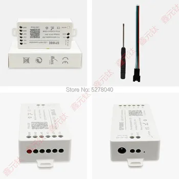Wi-fi cor Irreal APP controlador RGB conterol ws2812b sk6812 sk6812RGBW 5-24v SP108E Inteligente de brilho, modulador