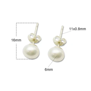 Beadsnice 925 prata esterlina natural de pérola earings brincos em preço de fábrica novo design ID37339