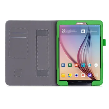 Para Samsung Tab Galaxy S3 9.7 T820 T825 Tablet Slim Magnético Premium Suporte do Couro do PLUTÔNIO da Tampa da caixa Com Alça de Mão Slot para Cartão