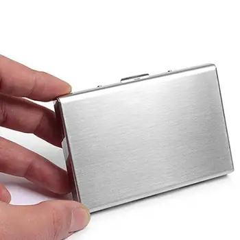 1 PC de Alumínio do Metal Titular do Cartão de Crédito Slim Anti-Scan RFID Bloqueio da Carteira Caso de Cartão de visita Protectiond carteira dropshipping