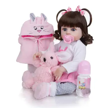 KEIUMI Dropshipping bebes Reborn Boneca Cheia de Silicone Realistas Princesa Boneca Bebê Brinquedos Para Venda, do Dia das Crianças Presentes de Aniversário