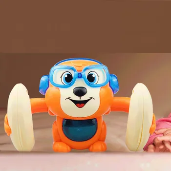 2020 Novo Bebê Controlo de Voz e de Rolamento macaquinho de Brinquedo Pé Cantar Jogo de Cérebro de Rastreamento Brinquedos Elétricos Virar Macaco Brinquedos para Crianças