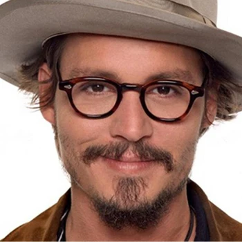Moda Johnny Depp Pequeno Estilo De Óculos Redondos Mens Mulheres Limpar Lente De Cor O Design Da Marca Festa Show De Óculos De Sol Oculos De Sol