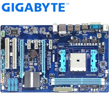 GIGABYTE GA-A55-S3P Desktop placa-Mãe A75 Socket FM1 Para A8 A6 A4 E2 32G ATX Original A55-S3P Usado placa-mãe