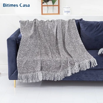 Aconchegante Mohair Sofá Sofá Jogar Um Cobertor, Com Decorativa Franja 50'*60' Para A Cama Uso De Embalagem Do Presente De Aniversário, Presente De