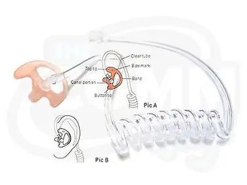 6pcs de Silicone gancho Earmolds ouvido molde para o acústico tubo de ar de fones de ouvido,duas vias de fone de ouvido,um walkie-talkie de fone de ouvido
