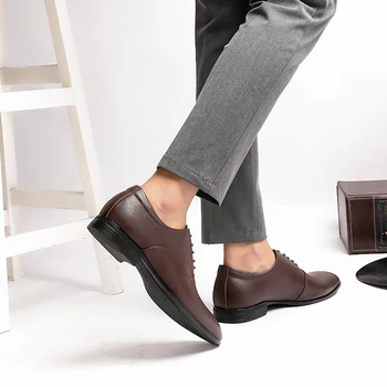 Homens Formal Sapatos De Homens Vestido De Marca De Sapatos Masculinos De Alta Qualidade Couro Genuíno Sapatos De Homens Clássicos Do Escritório De Negócios De Sapatos Plus Size 48