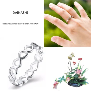 Dainashi Cruz Surround Prata 925 Qualidade Superior Esvaziamento Anéis De Noiva Sexy Anéis De Dedo De Jóias De Moda Para Mulheres De Presente