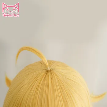 【AniHut】Amarelo Yang Xiao Long Ondulado Peruca Resistente Ao Calor Sintético Cosplay De Cabelo Anime Cosplay Peruca Yang Xiao Long