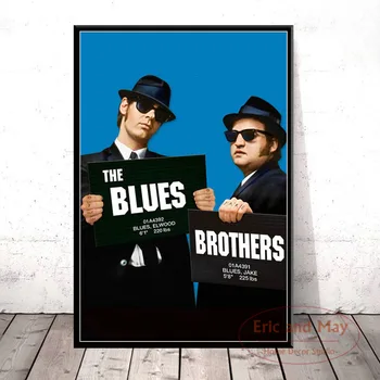 Os Blues Brothers 1980 Retrô Vintage Cinema Banda De Música, Arte, Pintura Vintage Lona Cartaz De Parede Decoração Da Casa