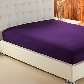 2,0 m, cor sólida equipado folha de cama elástica tampa de colchão de cama de linho, 30 cm de profundidade bolso único e completo, rainha, rei
