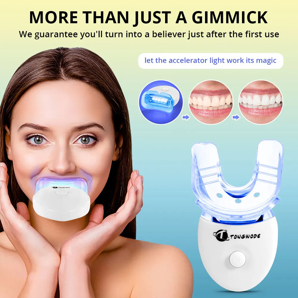 Alto Efeito de os Dentes Branqueamento Kit Com Luz LED de Cuidados Orais Portátil destartarização Clareamento dos Dentes Conjunto Higiene Oral
