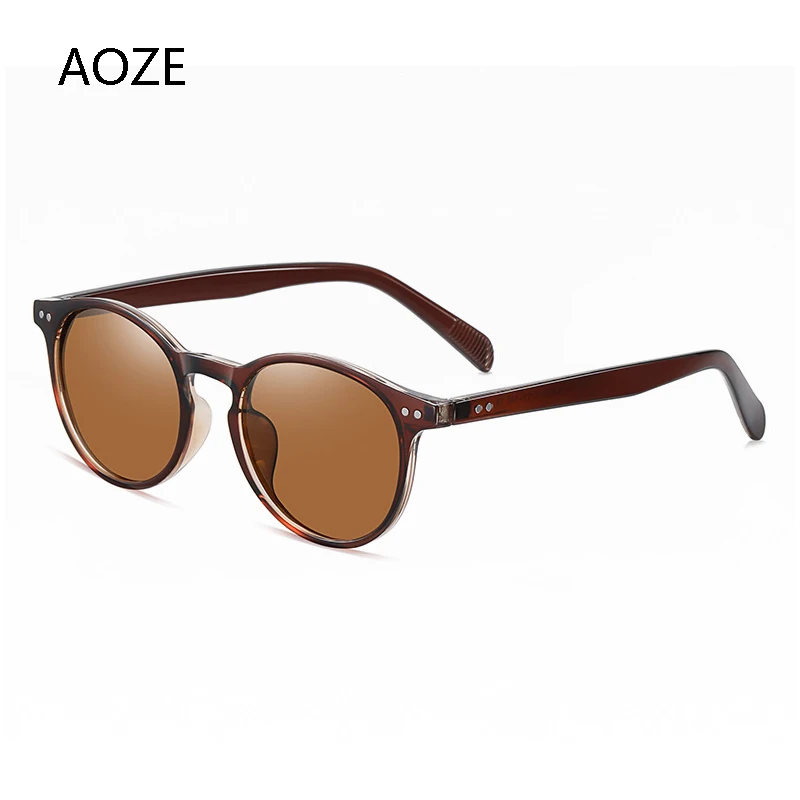 AOZE Marca TR90 Leve Marrom Óculos 2020Men Mulheres Clássico, Vintage, Retro Óculos de sol Polarizados luneta de soleil femme UV400